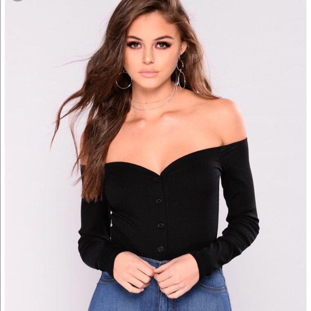 “fool in love” Black bodysuit